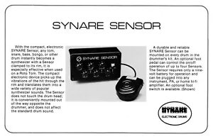 Vintage 1980 SYNARE SENSOR Owners Manual for Electronc Drum Star Instruments NOS - Picture 1 of 4