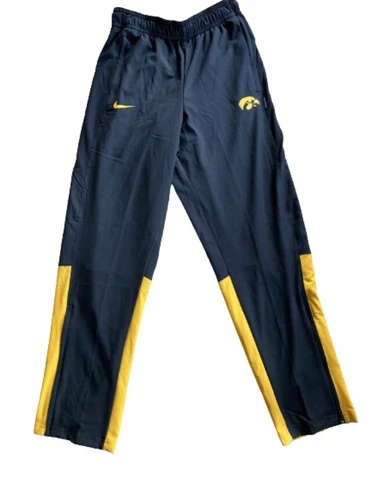 New W/O Tags Nike Dri-Fit Iowa Hawkeyes Team Issued Warm Up Pants Black Yellow S Cover