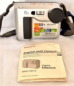 Sony Mavica MVC-FD75 Digital Still Camera & Sony Battery & Charger V615/V615A - Picture 1 of 6