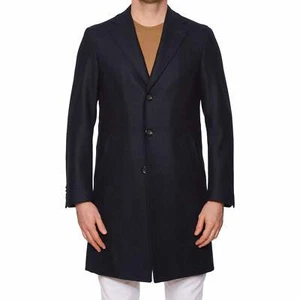 CANALI "KEI" Navy Blue Flannel Wool Jacket Coat EU 48 NEW US 38 - Picture 1 of 8