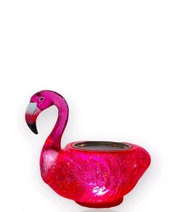 Bath & Body Works Kerzenhalter rosa Flamingo Wasserkugel beleuchtet 3-Docht - Bild 1 von 4