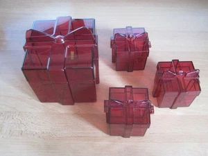 Tupperware, 4 Geschenkdosen, mit Aufhängung z.B. am Weihnachtsbaum - Bild 1 von 3