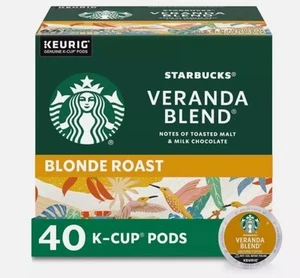 Starbucks, Veranda Blend Blonde Roast K-Cup Coffee Pods (40 Count) Exp 11/2025 - Picture 1 of 1
