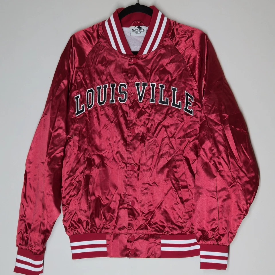 Куртка-бомбер Louisville Cardinals большая красная ретро баскетбольная вышитая нейлон - Изображение 1 из 4