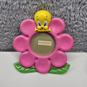 Tweety Vogel Looney Tunes rosa Blume Bilderrahmen - Warner Bros. Store 3X3 Vintage - Bild 1 von 6