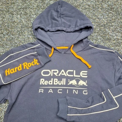 Sudadera con Capucha Oracle Red Bull Racing F1 Azul Marino HARD ROCK Max Verstappen Yuki Tsunoda Foto 1 de 4