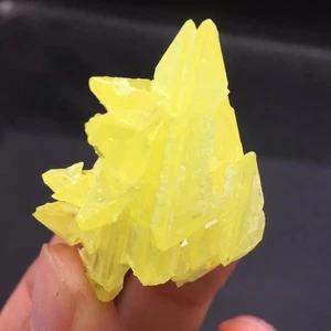 Natural Sulfur Sulphur Quartz Crystal Cluster Specimen Reiki Decorat Healing - Picture 1 of 8