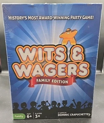 Wits and Wagers Family Edition History’s Most Award Winning Party Game NEW 6+ - Image 1 of 3