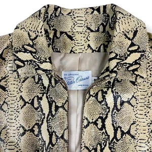 1950's PETER CARUSO men's python snakeskin leather jacket MEDIUM - Picture 1 of 14