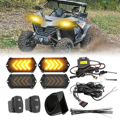 Kit de señal de giro LED UTV con interruptor basculante de bocina de 110 dB para CFMOTO ZForce 950 800 Foto 1 de 4