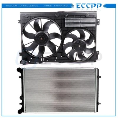 Fit for 2009-2010 2012 Audi A3 2.0L Brand New Cooling Fan & Radiator Kit - Image 1 of 4