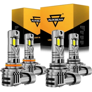 AUXBEAM 1:1 9005 9006 Combo Faros LED Bombillas de haz alto bajo 6500K Blanco Frío - Imagen 1 de 18