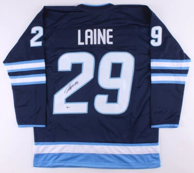 Patrik Laine Signed Winnipeg Jets Jersey (Beckett) 2nd Overall Pick 2016 Draft - Image 1 of 4