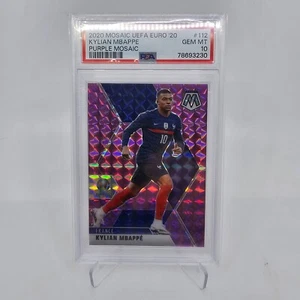 2021 Panini Mosaic UEFA Euro 2020 KYLIAN MBAPPE Purple Prizm /49 PSA 10 🔥 - Picture 1 of 4