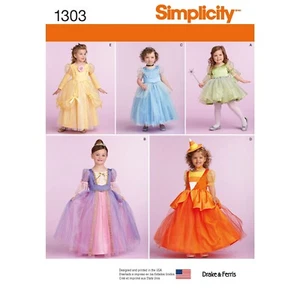SIMPLICITY 1303 TODDLERS & CHILDS DRESS COSTUME Sewing Pattern Sizes 18m - 6yrs - Picture 1 of 9