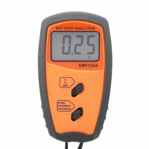 New SM8124A LCD Display Digital Resistance Voltmeter Battery Voltage Tester USA - Bild 1 von 7