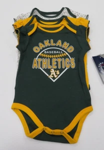 Infant Girls MLB Oakland Athletics 3 Piece Bodysuit Set Size 6-9mo NWT - Picture 1 of 12