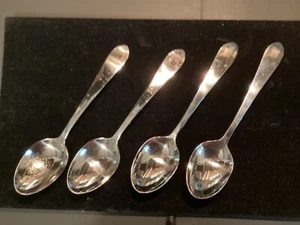 ''KENT” - by RETRONEU - 4 OVAL SOUP SPOONS - FREE SHIPPING - - Picture 1 of 3
