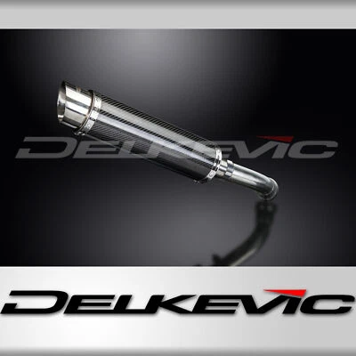 BMW K1200R 2005-2009 Delkevic Slip On 14" Round Carbon Exhaust Muffler Kit - Image 1 of 4
