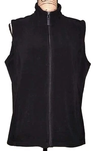 Vivienne Vivienne Tam - Women's Black Soft Fleece Full Zip Vest - Size XL - Picture 1 of 4