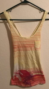 OP New Yellow Jrs. Sz Small (3-5) Palm Tree Cross Back Tank Top NWT B470 - Picture 1 of 5