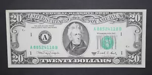 1988 A $20 Federal Reserve Note, Boston, uncirculated, FREE SHIPPING! - Picture 1 of 8