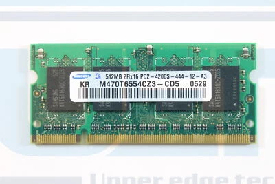 Laptop Name Brand Memory 512MB PC2-4200S DDR2 533MHz Samsung Hynix Nanya Elpida - Image 1 of 3