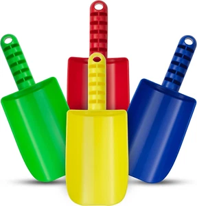 Beach Sand Toy Shovels with Mesh Bag for Kids - (Pack of 4) 8 Inch Heavy Duty Sh - Picture 1 of 12