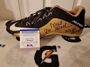 DEUCE MCALLISTER NEW ORLEANS SAINTS SIGNED NIKE ALPHA CLEAT PSA DNA OLE MISS - Picture 1 of 7