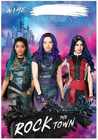 Descendants 3 Movie Disney Kids Birthday Party Favor Sacks Treat Loot Bags - Image 1 of 1
