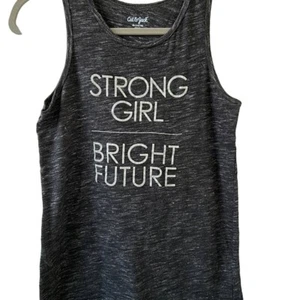 Cat & Jack "Strong Girl, Bright Future" Tank Top 14/16 - Picture 1 of 3