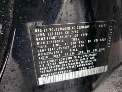 2011 Volkswagen Tiguan Speedometer Gauge OEM Black 5N0920962X 142k Miles - Image 1 of 4