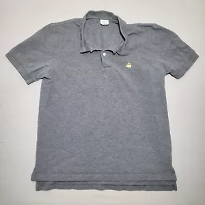 Brooks Brothers Polo Shirt Men's Large Gray Slim Fit Cotton Embroidered Logo - Picture 1 of 10