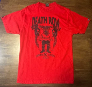 Crooks & Castles Shirt Death Row Records Logo Black Size M Red Vintage Style - Picture 1 of 5