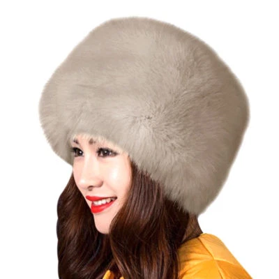 Fashion Ladies Womens Glamorous Faux Fur Russian Cossack Hat Winter Warm Cap - Image 1 of 4