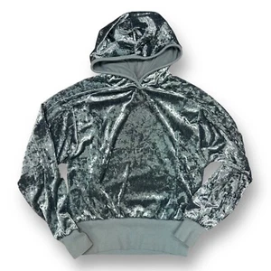 Youth Girl Size 12 Boutique Pullover Shimmery Velour Hoodie - Picture 1 of 2