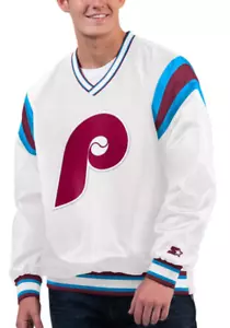 Giacca a vento Philadelphia Phillies MLB Starter da uomo con scollo a V - Foto 1 di 10