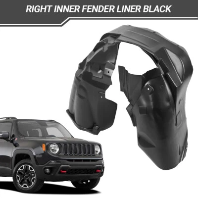 Guardabarros interior derecho negro para Jeep Renegade 2015-2018 2016 2017 Foto 1 de 4