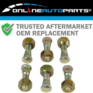 6 pack REAR Wheel Studs + Nuts for Toyota 80 Series HZJ80 FJ80 Drum Brake Rear - Picture 1 of 1