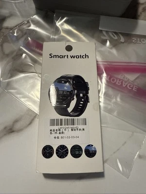 Smart Watch Fitness Tracker Metal Band Extra Silicone Strap USB New In Box - Image 1 of 4