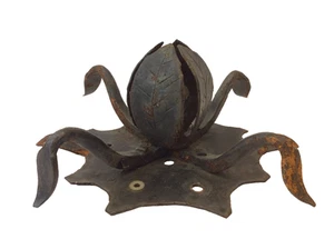 Blacksmith Made Lotus Hanging Plant Custom Mount Canopy Decorative - Picture 1 of 8