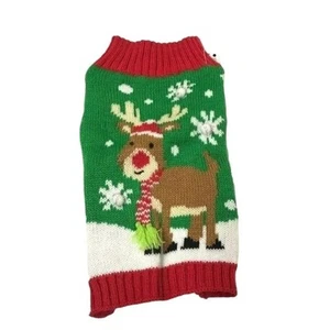Holiday Time Reindeer Dog Sweater Ugly Christmas Size XSmall - Picture 1 of 5