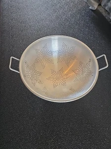 Vintage 11,25" MCM Aluminium 7-Sterne Sieb Sieb 3 Fuß zwei Griffe - Bild 1 von 4