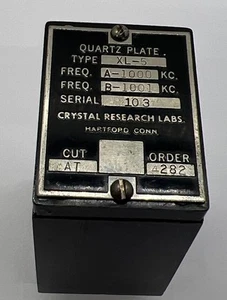 Vtg CRL Radio Kryształ Typ XL-5 Częstotliwość A-1000 KC B-1001 KC Serial 103 - Zdjęcie 1 z 6
