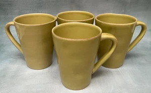 Crate and Barrel Marin Green set of 4 Coffee Mugs - Picture 1 of 3