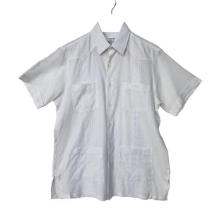 Givenchy Guayabera Hemd Herren Medium Weiß Vintage - Bild 1 von 6