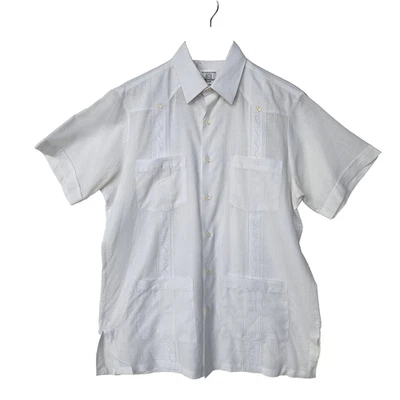Givenchy Guayabera рубашка мужская средний белый винтажный - Изображение 1 из 4