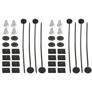 2Sets Black Kit Mounting Car Electric Fan Electric Radiator Fan Kit For Car - Photo 1/4