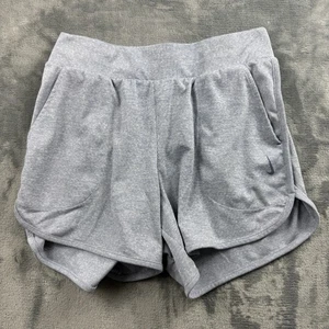 NIKE - DAMEN Medium - blaue Yoga-Short mit elastischem Bund und gerippt - Bild 1 von 10