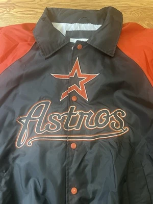 Chaqueta cortavientos deportiva con cuello vintage con logotipo G-III de los Astros de Houston años 2000 L Y2K Foto 1 de 4